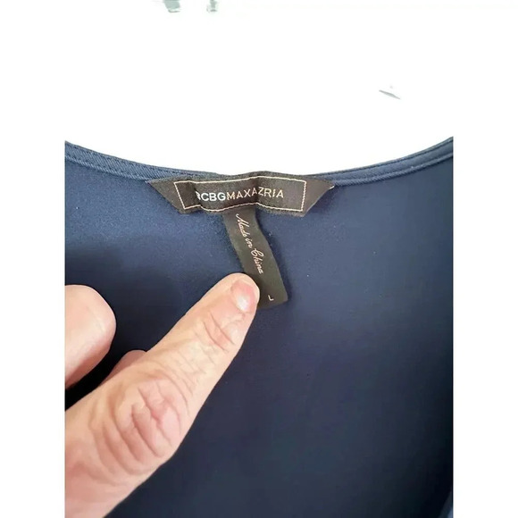 BCBGMAXAZRIA Women's black Long Sleeve Midi Ruffle Dress Size Large - Picture 5 of 8